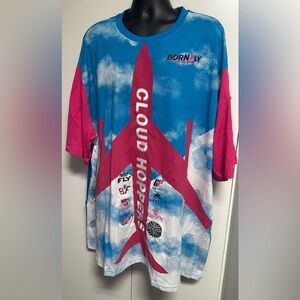 Born Fly - Fly the World Multi Cloudhop T-Shirt NWT